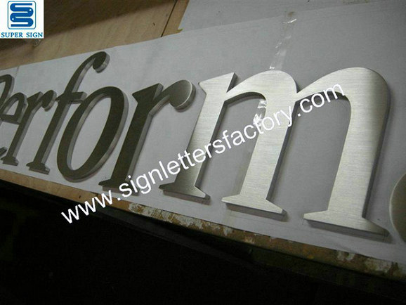 fabricated brushed stainless steel letters 05