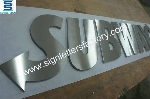 brushed stainless steel lettering 11