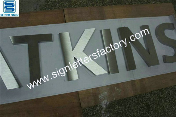 brushed stainless steel letter signs 12