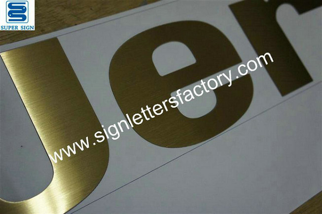 flat cut brass letter sign 06