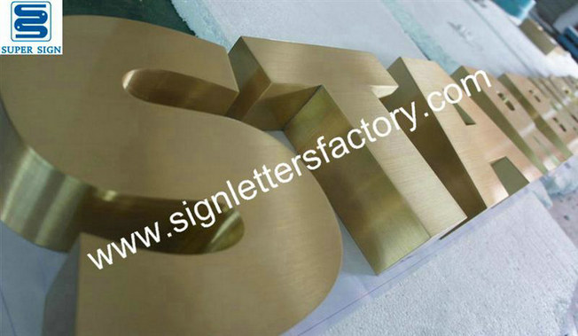 brushed brass letter signage 07