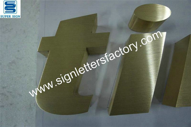 brushed brass sign lettering 14