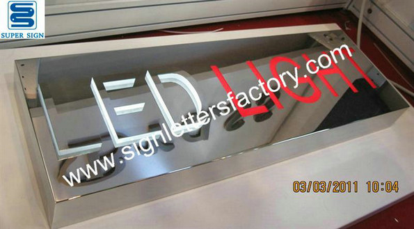 fabricated stainless steel LED Lightbox 04
