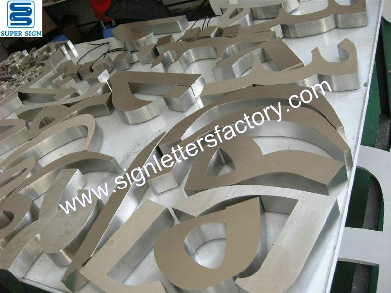 Stainless steel box sign letters