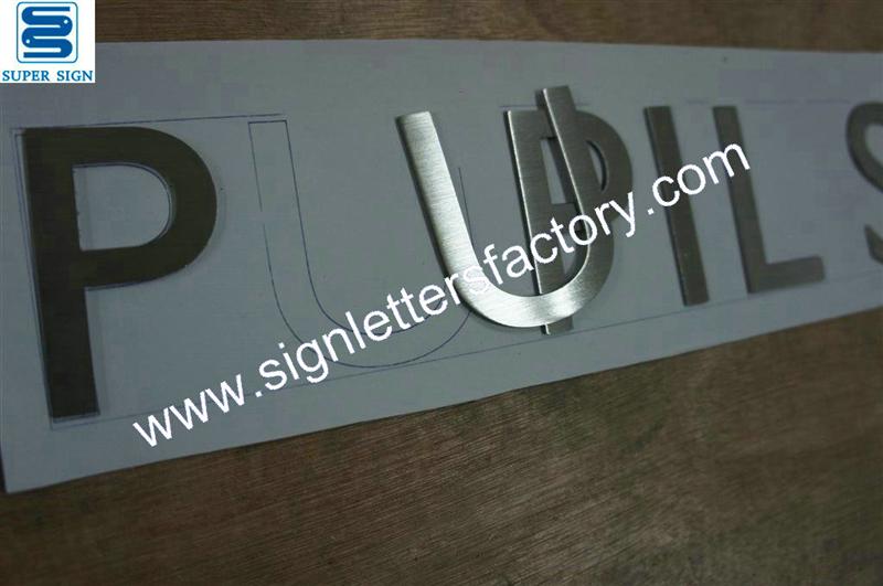 flat cut stainless steel letter sign