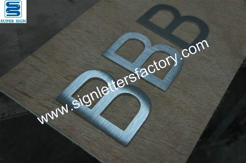 flat cut  solid stainless steel sign lettering