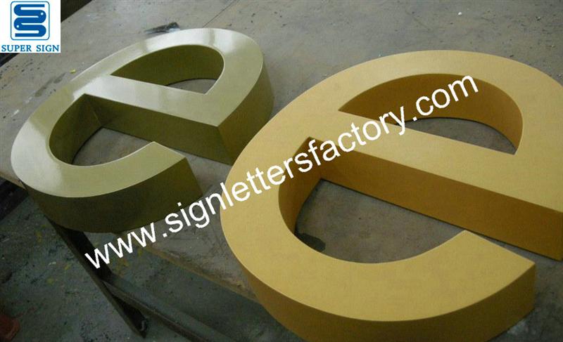 powder coating aluminum letter sign